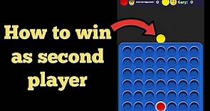 connect 4 how to win a second player