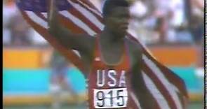 1984 Olympics Mens 100m Finals - Carl Lewis gld & Sam Graddy silvr & Ben Johnson brz imasportsphile