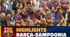 European Cup Final 1992 I Highlights FC Barcelona - UC Sampdoria (1-0)