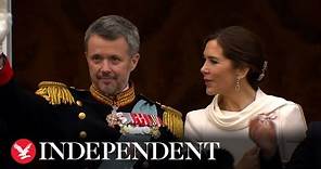 Denmark's King Frederik appears emotional as he is sworn in as new monarch