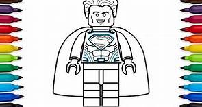 How to draw Lego Superman - coloring pages