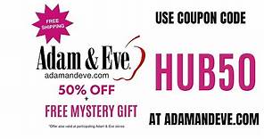 Adam and Eve Coupon Code | Use Code HUB50 for 50% off + Free Shipping and More