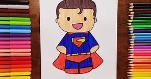 Como dibujar a SUPERMAN 🦸🏻‍♂️| how to draw SUPERMAN