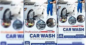 Car Wash & Clean Poster Design in CorelDraw | How to make Car Wash Poster Design Tutorial