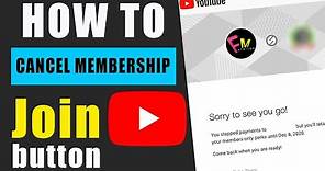 How to CANCEL/END Paid Youtube Channel Membership