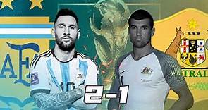 阿根廷2-1淘汰澳大利亚，梅西打进五届世界杯首粒淘汰赛进球