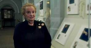Madeleine Albright talks about her pins on exhibit at the Smithsonian Institution