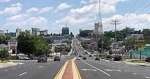 Driving Downtown - Towson 4K - Maryland USA