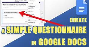 [HOW TO] Easily Create a QUESTIONNAIRE (Survey) Using Google Docs & Forms
