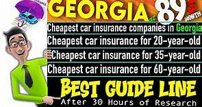 The cheapest car insurance in Georgia