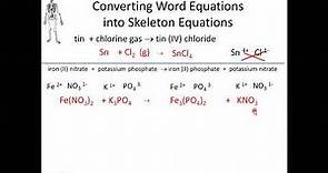 Convert Word Equations to Skeleton Equations