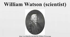 William Watson (scientist)