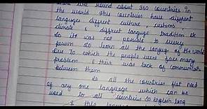 Spoken English Importance of English language essay/ paragraph in just 250 words