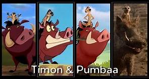 Timon and Pumbaa Evolution in Movies & Shows.