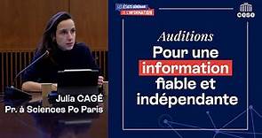 Auditions du CESE : Julia Cagé - EGI