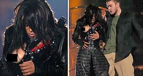 Janet Jackson reveals all during Super Bowl 2004 performance