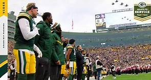 A Green Bay Packers Salute to Service message