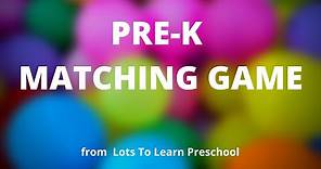 PreK Matching Game | Match The Color| Preschool Learning Games. Children's Videos YouTube