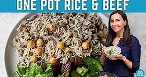 One Pan Mediterranean Ground Beef & Rice | Easy Weeknight Meal