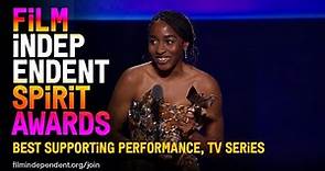 AYO EDEBIRI wins BEST SUPPORTING in BEST NEW SCRIPTED SERIES | 2023 Film Independent Spirit Awards