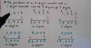 4th Grade Math 2.11, Multiply 3 or 4 digit Numbers by 1 digit with Regrouping