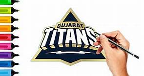 How to draw Gujarat titans logo | Gujarat titans IPL team
