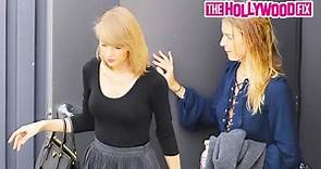 Taylor Swift & Victoria's Secret Angel Martha Hunt Slip Out The Back Door After A Private Workout
