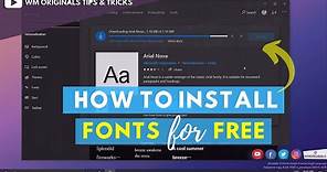 How to Install Fonts in Windows 10 for FREE in 2020