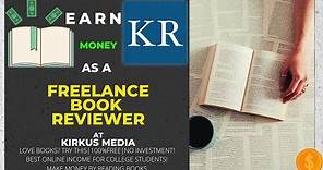 Get paid as a freelance book reviewer from Kirkus|Book reviewer job|online money goals