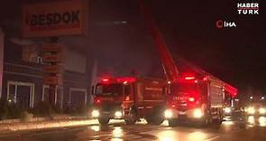 Kayseri'de fabrika yangını: 2 mağaza kül oldu