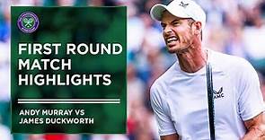 Andy Murray vs James Duckworth | First Round Highlights | Wimbledon 2022