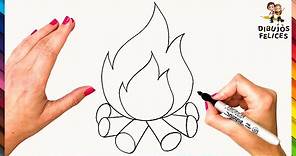 Cómo Dibujar Fuego 🔥 Dibujo De Fuego Paso A Paso