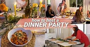 HOST A DINNER PARTY with me! | Decor, Table Setting, Planning & Hosting Tips! 2022