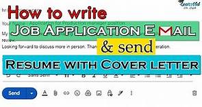 How to write Email for Job and attach resume & cover letter || LearnVid Dr. Dipti