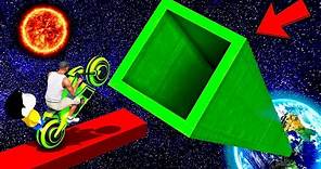 SHINCHAN AND FRANKLIN FOUND A GREEN TUNNEL AND WENT TO SPACE FOR PARKOUR CHALLENGE GTA 5