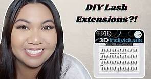Ardell 3D Individual Lashes Try On, Removal, and Review | DIY Lash Extensions?!