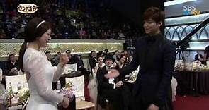 Park Shin Hye & Lee Min Ho at SBS AWARD 2013 , Moments / 720pHD