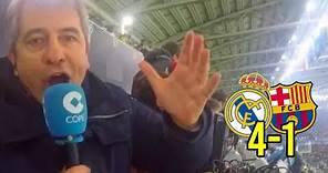 ¡BAÑO AL BARCELONA! Así narró Manolo Lama el Real Madrid 4-1 Barcelona en Tiempo de Juego COPE