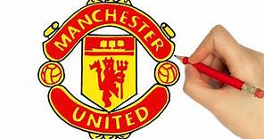 How to draw Manchester united logo