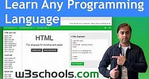 How to Learn Any Programming Language using w3schools
