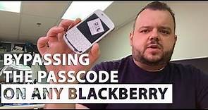 Bypassing the password / passcode on any BlackBerry Z10, Q10, Z30, Passport and more - Data Recovery