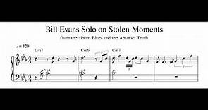 Bill Evans Solo on Stolen Moments - Piano Transcription (Sheet Music in Description)