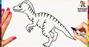 Cómo Dibujar Un Dinosaurio Paso A Paso 🦕 Dinosaurio Dibujo