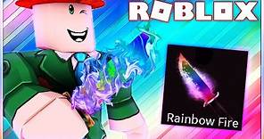 NEW LIMITED RAINBOW FIRE KNIFE EFFECT! | Murder Mystery 2 | Roblox