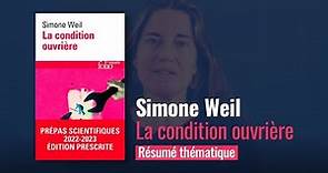 La Condition ouvrière de Simone Weil – Résumé thématique | Programme prépa scientifique 2022/23