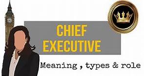 Chief executive - Meaning, types and role