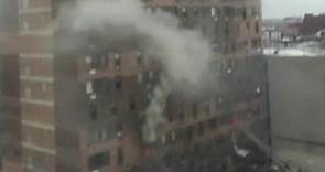 Video: Fire filled high-rise Bronx apartment block with thick smoke | US News | Sky News