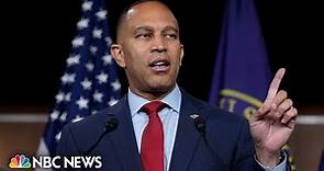 Watch: Hakeem Jeffries holds weekly press conference | NBC News