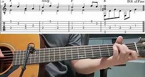 我願意 (王菲) - 指彈吉他谱 (Wo Yuan Yi - Faye Wong) - Easy Fingerstyle Guitar Playthrough Lesson With Tabs