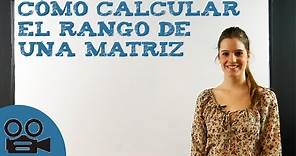 Cómo calcular el rango de una matriz